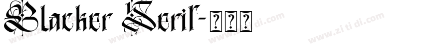 Blacker Serif字体转换